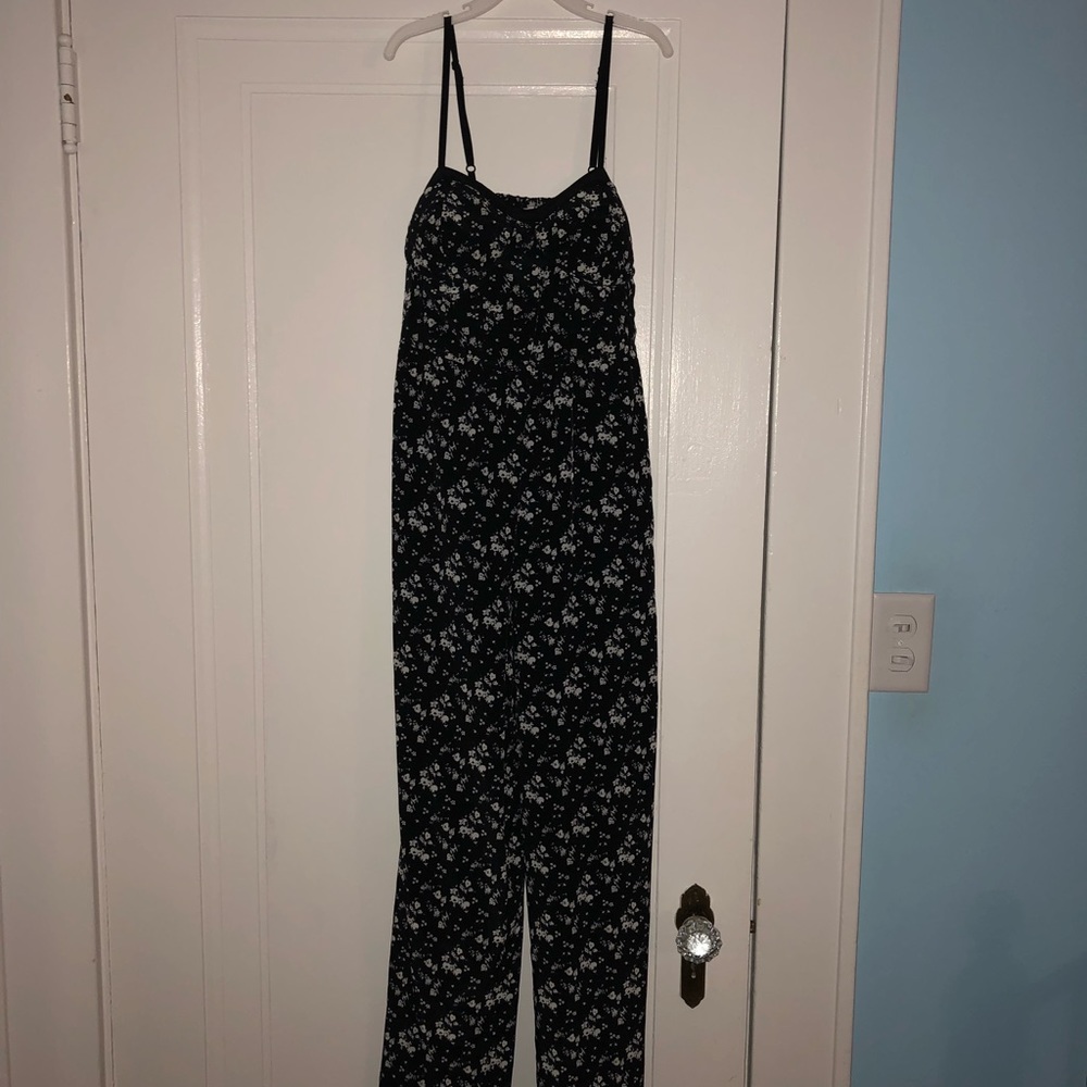 black and white jumpsuit